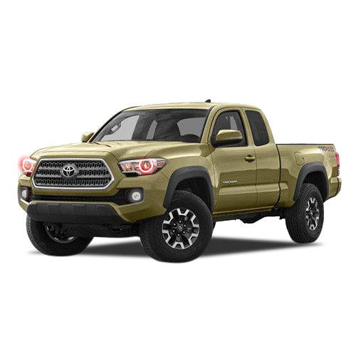 Toyota-Tacoma-2016, 2017, 2018-LED-Halo-Headlights-ColorChase-No Remote-TO-TA1617-CCH