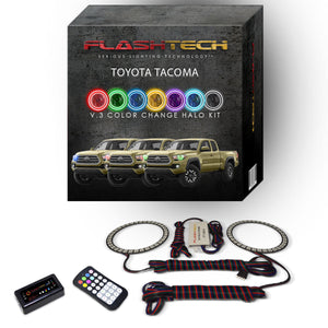 Toyota-Tacoma-2016, 2017, 2018-LED-Halo-Headlights-RGB-RF Remote-TO-TA1617-V3HRF