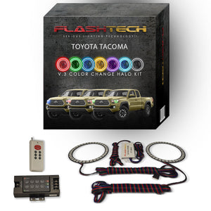 Toyota-Tacoma-2016, 2017, 2018-LED-Halo-Headlights-RGB-IR Remote-TO-TA1617-V3HIR