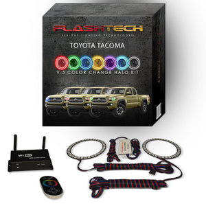 Toyota-Tacoma-2016, 2017, 2018-LED-Halo-Headlights-RGB-IR Remote-TO-TA1617-V3HIR