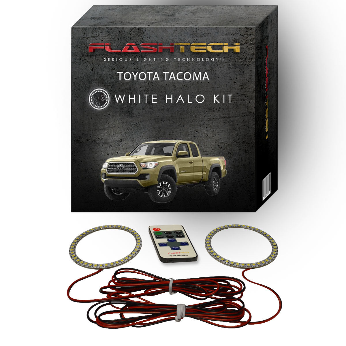 Toyota-Tacoma-2016, 2017. 2018-LED-Halo-Headlights-White-RF Remote White-TO-TA1617-WHRF