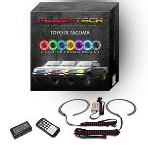 Toyota-Tacoma-1998, 1999, 2000-LED-Halo-Headlights-RGB-RF Remote-TO-TA9800-V3HRF