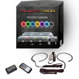 Toyota-Tundra-2000, 2001, 2002, 2003, 2004-LED-Halo-Headlights-RGB-RF Remote-TO-TU0004-V3HRF