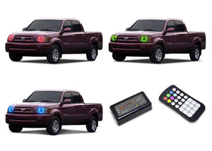 Toyota-Tundra-2005, 2006-LED-Halo-Headlights-RGB-Colorfuse RF Remote-TO-TU0506-V3HCFRF