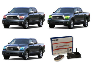 Toyota-Tundra-2007, 2008, 2009, 2010, 2011, 2012-LED-Halo-Headlights-RGB-WiFi Remote-TO-TU0713-V3HWI