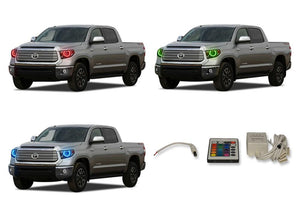 Toyota-Tundra-2014, 2015, 2016-LED-Halo-Headlights-RGB-IR Remote-TO-TU1415-V3HIR