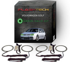 Volkswagen-Golf-1999, 2000, 2001, 2002, 2003, 2004, 2005, 2006-LED-Halo-Headlights-RGB-Bluetooth RF Remote-VW-GO9906-V3HBTRF