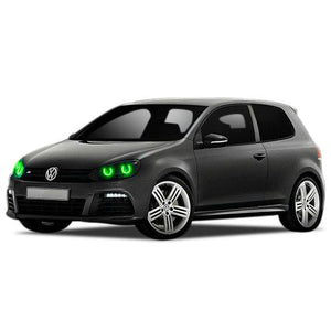Volkswagen-Golf-2010, 2011, 2012, 2013-LED-Halo-Headlights-RGB-Bluetooth RF Remote-VW-GOH1013-V3HBTRF