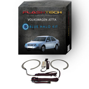 Volkswagen-Jetta-1999, 2000, 2001, 2002, 2003, 2004-LED-Halo-Headlights-RGB-Bluetooth RF Remote-VW-JT9904-V3HBTRF