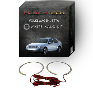 Volkswagen-Jetta-1999, 2000, 2001, 2002, 2003, 2004-LED-Halo-Headlights-White-RF Remote White-VW-JT9904-WHRF