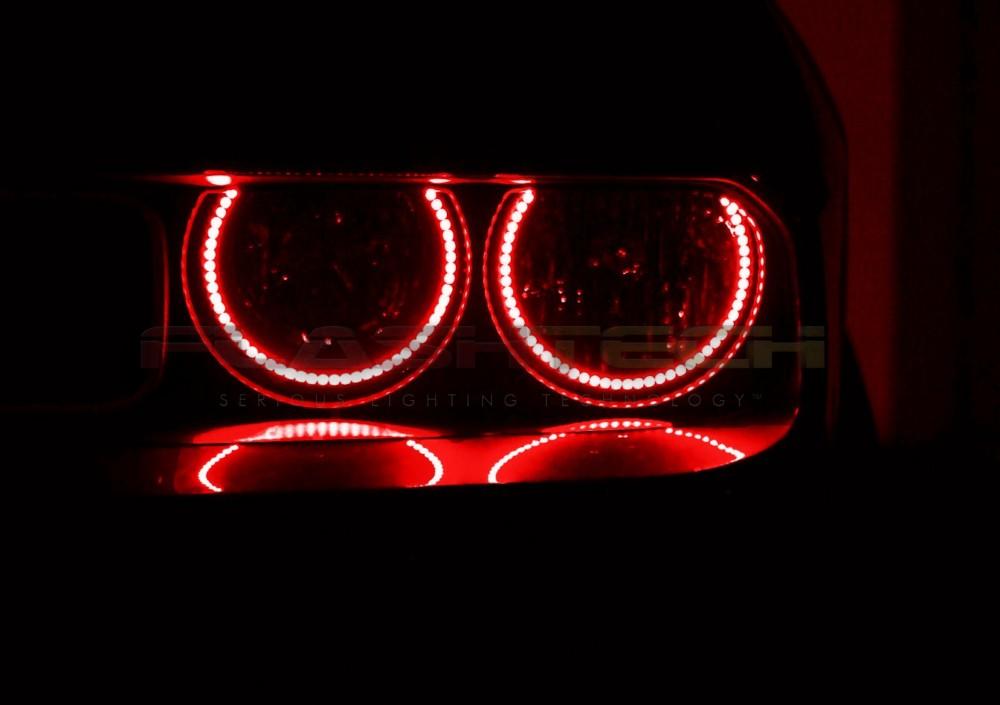 Dodge-Challenger-2008, 2009, 2010, 2011, 2012, 2013, 2014-LED-Halo-Headlights-RGB Multi Color-No Remote-DO-CL0814-V3H-WPE