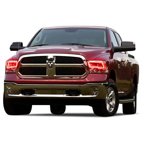 Ram-1500-2009, 2010, 2011, 2012, 2013, 2014, 2015, 2016-LED-Halo-Headlights-ColorChase-No Remote-DO-RMS0916-CCH