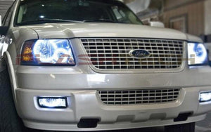 Ford-Expedition-2003, 2004, 2005, 2006-LED-Halo-Headlights-White-RF Remote White-FO-EP0306-WHRF