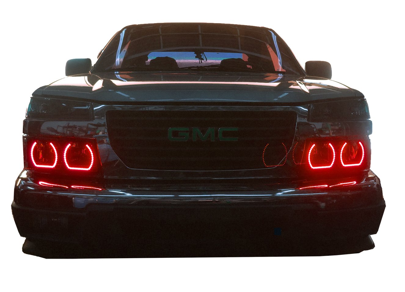GMC-Canyon-2004, 2005, 2006, 2007, 2008, 2009, 2010, 2011, 2012-LED-Halo-Headlights-ColorChase-No Remote-GMC-CN0412-CCH