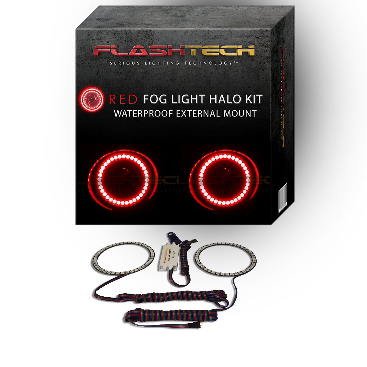 Lincoln-LS-2005, 2006-LED-Halo-Fog Lights-Red-No Remote-LI-LS0506-RF-WPE