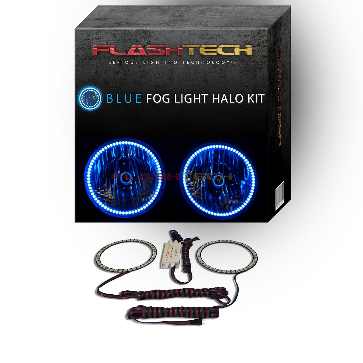 Ford-F-150-2013, 2014-LED-Halo-Fog Lights-Blue-No Remote-FO-F11314P-BF