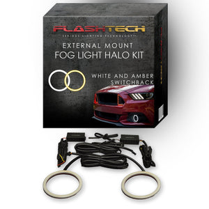 Ford Escape External Waterproof White & Amber Switchback LED halo Fog Light Kit 2007-2009