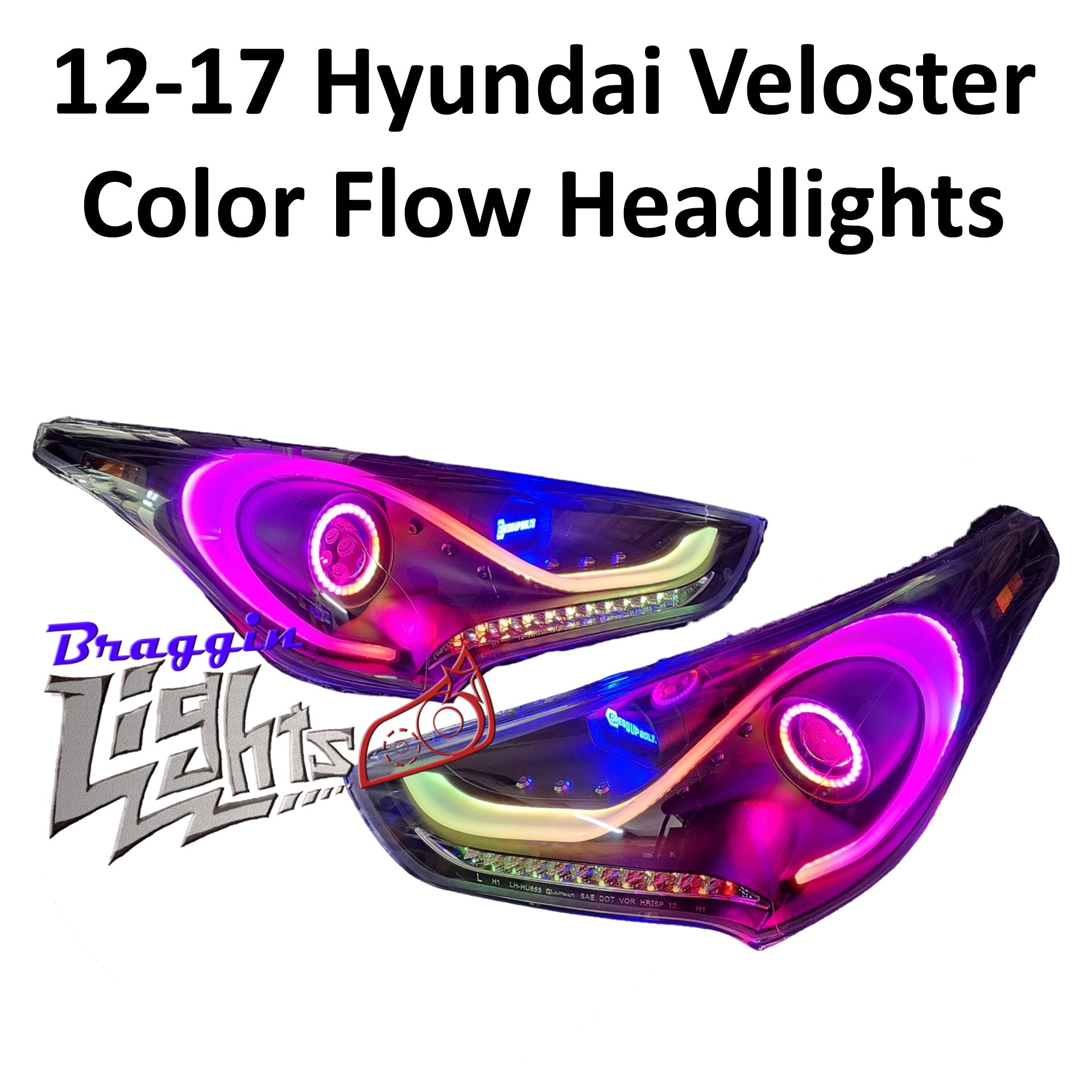 2012-2017 Hyundai Veloster Color Flow Lights