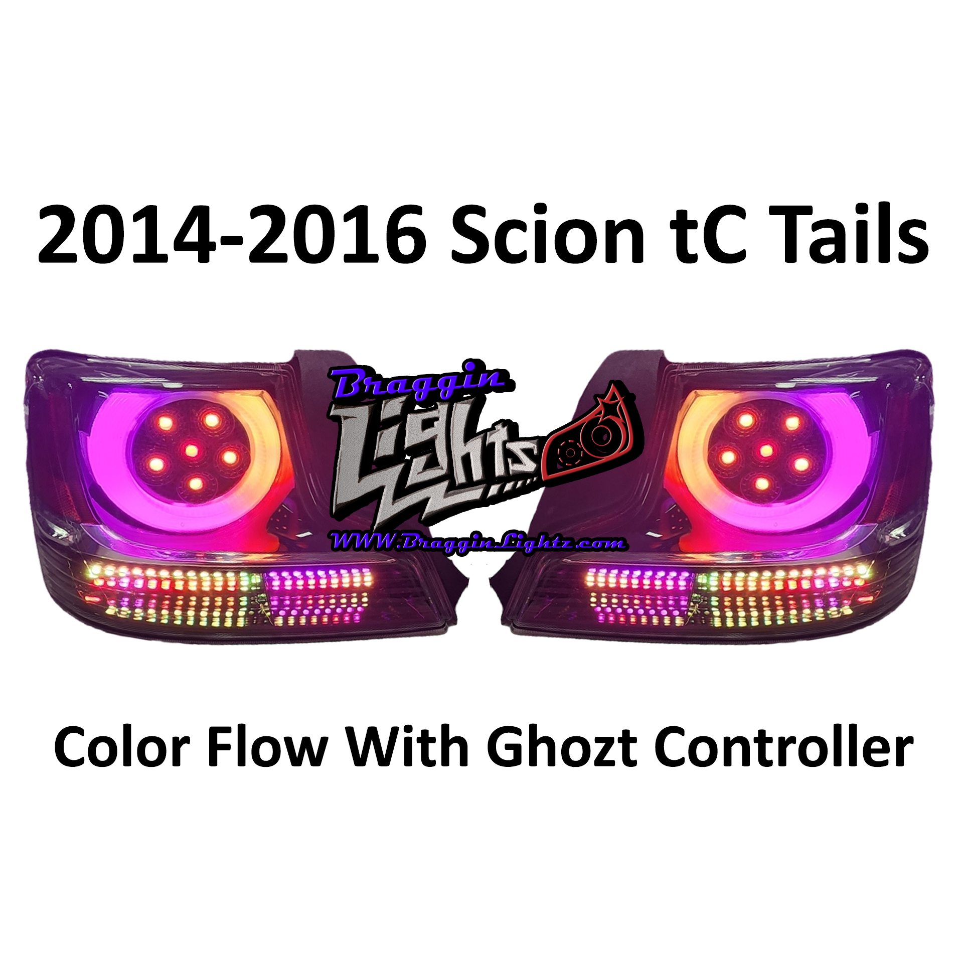 2014-2016 Scion TC Color Flow Tail Lights